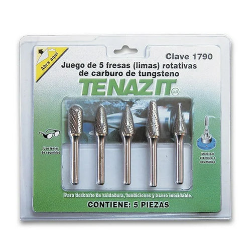 Juego de 5 fresas (limas) rotativas TENAZIT
